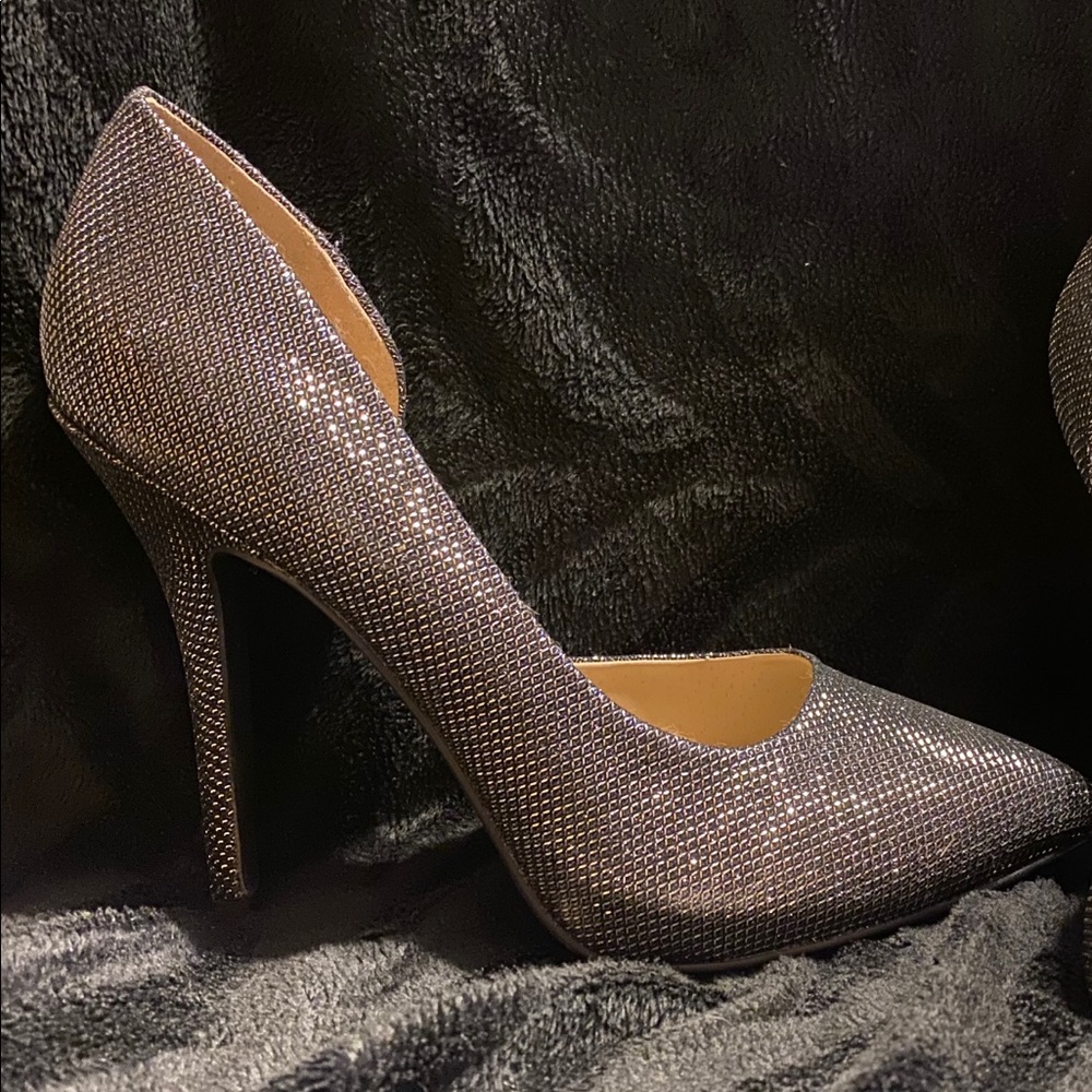 Dark Gray and Black Heels with Sparkle